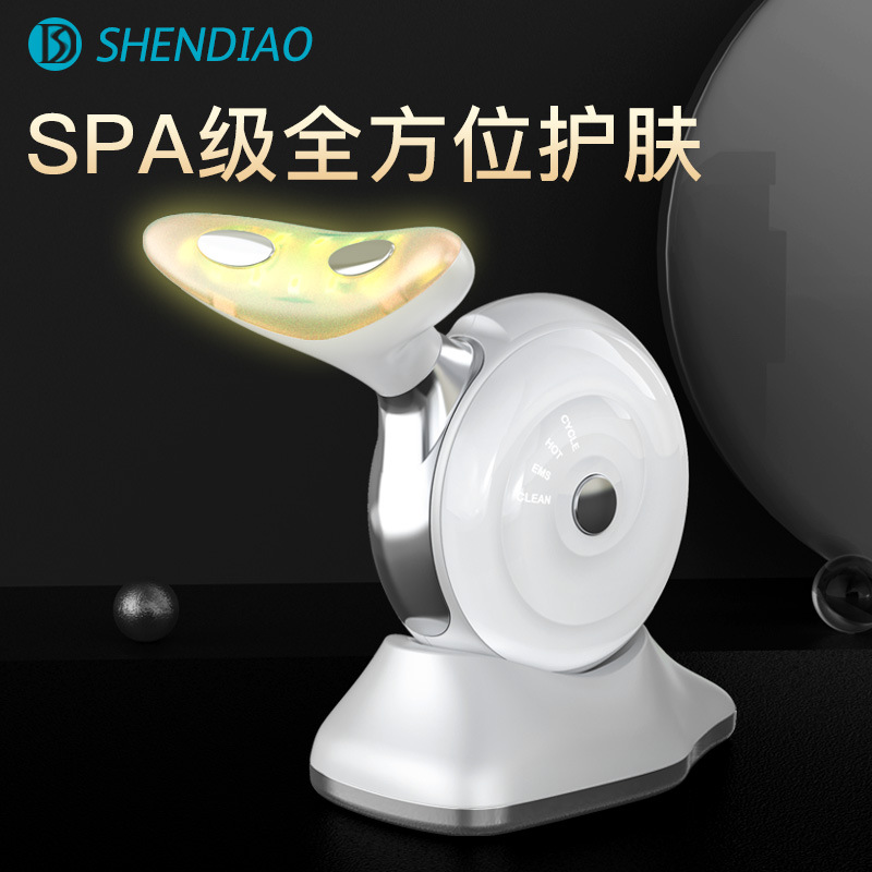 Cross-border beauty instrument fades French pattern neck pattern lifting household facial massager facial import instrument