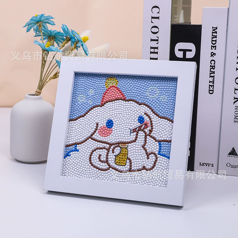 Даймонд-пейнтинг (Sanrio) Kuromi и смешанные мультфильмы, 17×17 см, полный страз DIY набор, детское рукоделие