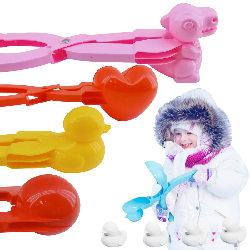 Cross-border children's snow tool snow clip snowball play sand mold snowball fight artifact duck heart-shaped snow clip