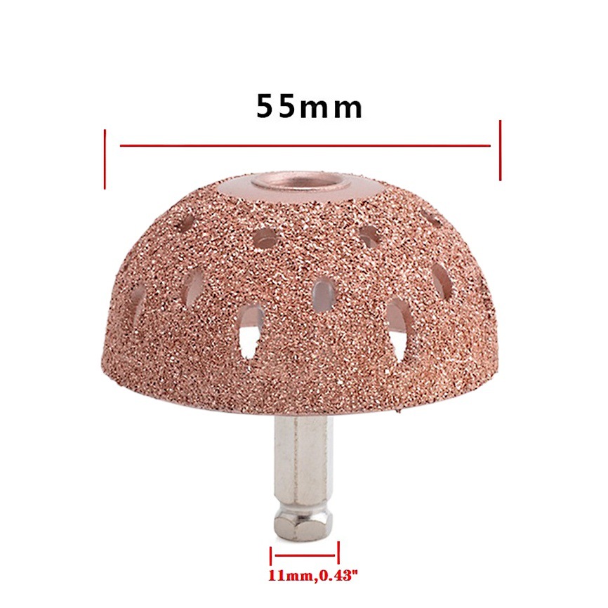 Juego de herramientas de reparación de neumáticos Cabezal de rectificado tipo cuenco rodillo de reparación de neumáticos cabezal de rectificado de 42mm kit de reparación de rodillos de plástico