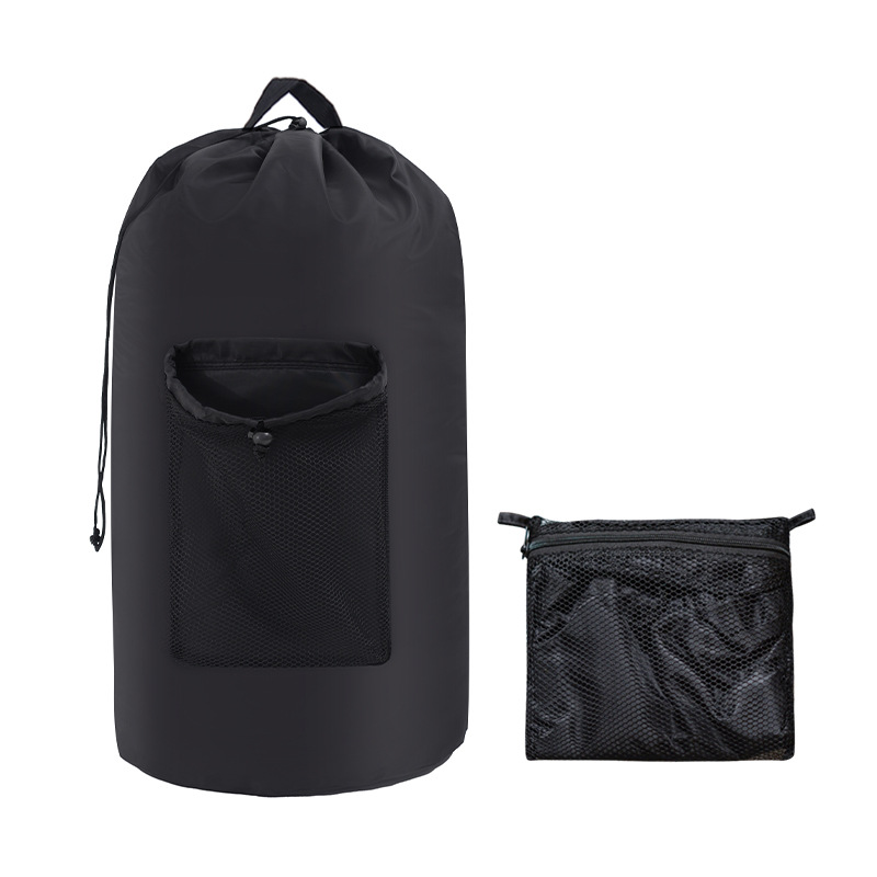 Amazon bolsa de lavandería de gran capacidad ajustable mochila bolsa de lavandería de viaje bolsa de almacenamiento de ropa portátil de campamento al aire libre