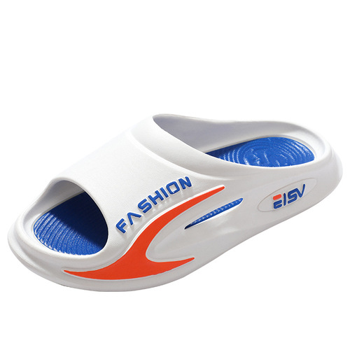 Summer Slides for Men, Outdoor Sports, Rubber-Feel Indoor/Outdoor Slippers, Anti-Slip and Anti-Odor, Fashionable Slippers for Couples