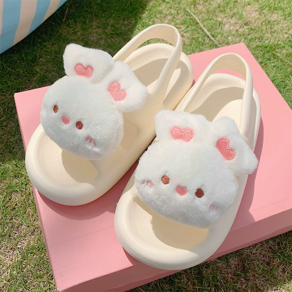 Летняя новая мультяшная лягушка, Приморская Праздничная пляжная обувь, креативная Милая трехмерная панда, верхняя одежда, римские сандалии, женские