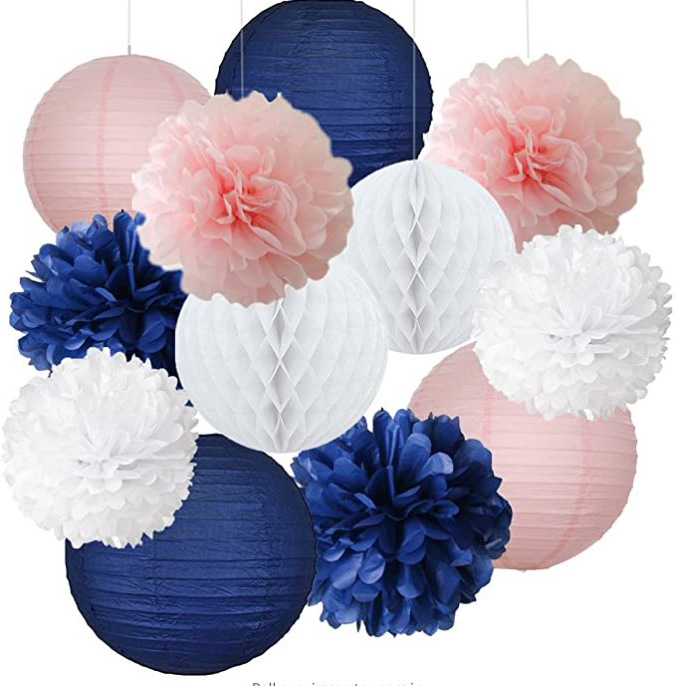 파란색과 흰색 파우더 커버