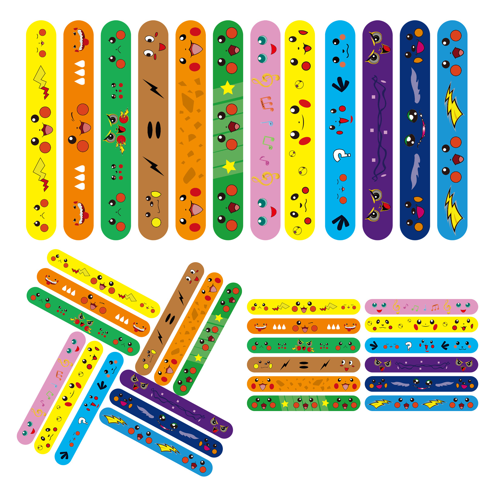 Nuevo cross-border Pokémon emoticon collar de PVC Pikachu pulsera de anillo