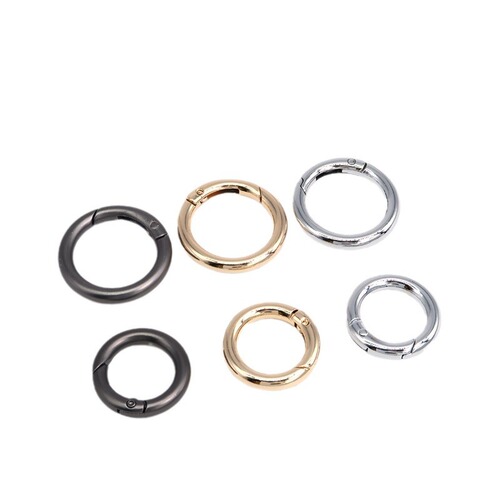 Nine thousand miles zinc alloy bag accessories handle strap loop, open large round metal ring hook fastener spring ring