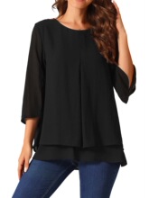 O 13689 Asymmetrical Mesh Blouse ��˿���� ŷ������羳����ѷ