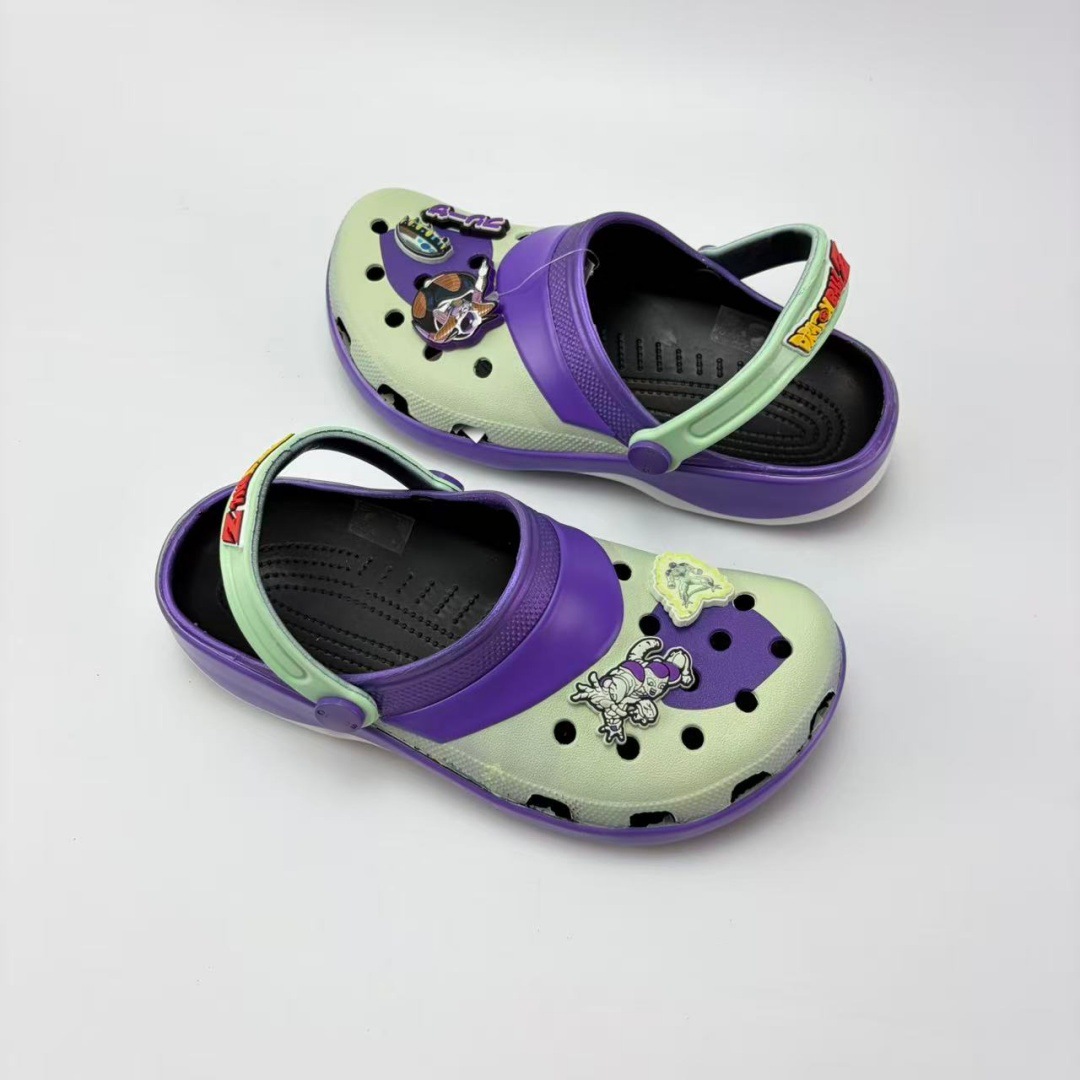 Cros nuevo agujero zapatos Dragon Ball Frisha Shalou agujero zapatos animado graffiti transfronterizo europea y americana sandálias populares image 3