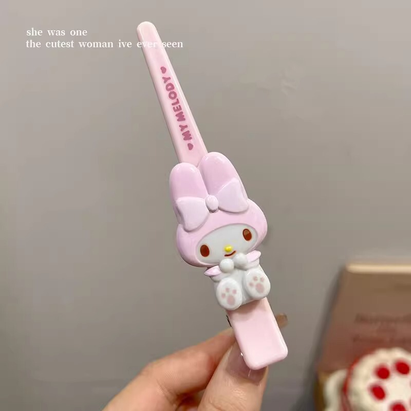 トレンディなコンパクト漫画ロングワンラインクリップかわいいガーリーハート学生甘い前髪サイドヘアピンヘッドバンド|undefined