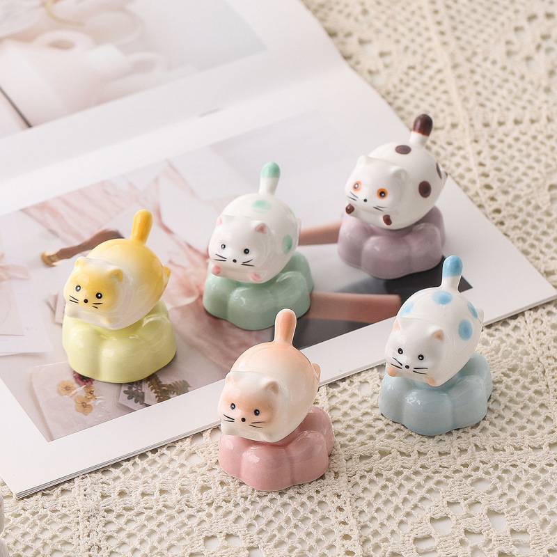 New Ceramic Rotating Cute Animal Orange Cat Desktop Decoration for Office, Mood Stabilizing and Stress-Relieving Small Ornament New Ceramic Rotating Cute Animal Orange Cat Desktop Decoration for Office, Mood Stabilizing and Stress-Relieving Small Ornament