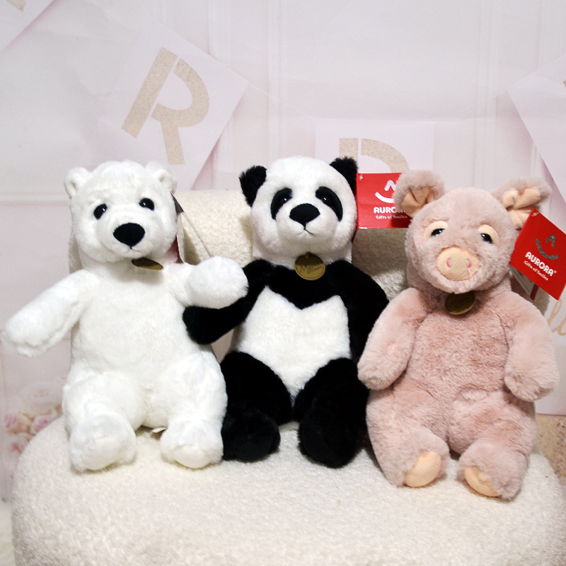 Aurora Linda muñeca suave Panda tortuga cerdo elefante oso de peluche de juguete para dormir calmante muñeca al por mayor