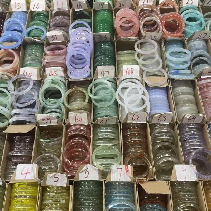 Manufacturer Wholesale 12m Round Bar 60-Link New Chinese Style Ancient Hanfu Accessories Bracelet Live Streaming Supply Glassware