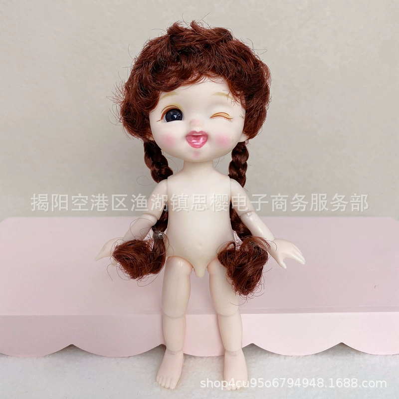 16–17 см кукла-голова Naked Doll, OB11, замена тела 8-точечный BJD, девочка с 13 суставами, смена макияжа