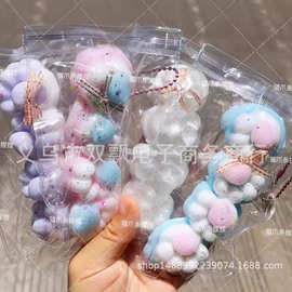 小红书超软烂泥四连猫爪条捏捏乐粘袋子超软慢回弹解压捏捏乐玩具