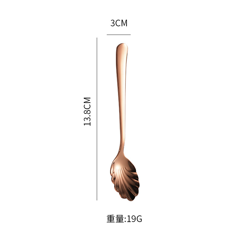 로즈 골드 쉘 스푼(맨손잡이)