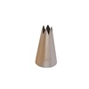 612# straight 6-tooth decorating tip 304 stainless steel rose cream paper cup cake baking tool small size