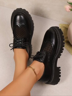T 52203 Lace-Up Platform Shoes �ɸ�����eЬ ���R�d�羳�W����