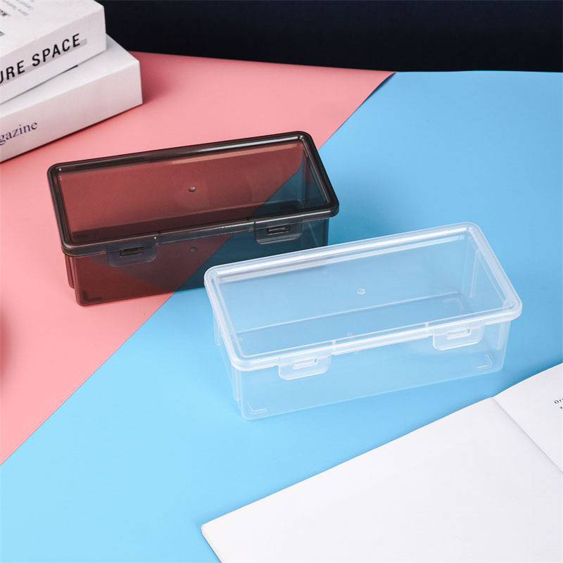 Pencil Storage Box Wholesale Plastic Transparent Large Capacity Children Primary School Students Crayon Painting Brush Stationery Storage Box