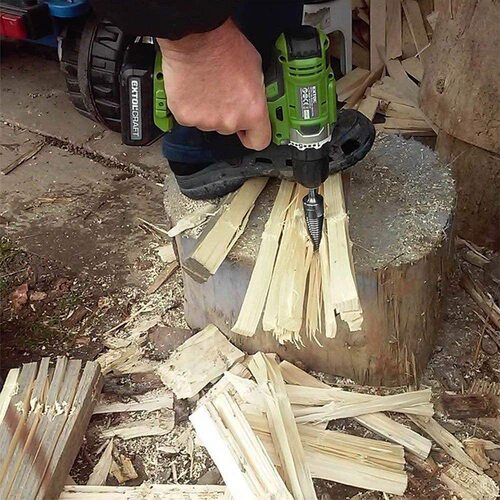 Firewood splitting drill bit 32mm firewood splitting drill Hand electric drill Electric hammer drill Impact drill Woodworking drill bit with three handles to split firewood