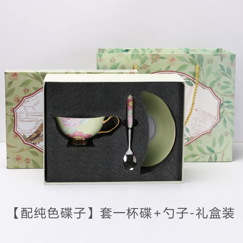 China de hueso taza de café y platillo traje hogar europeo lujo británico tarde té Taza de cerámica juego de té caja de regalo traje