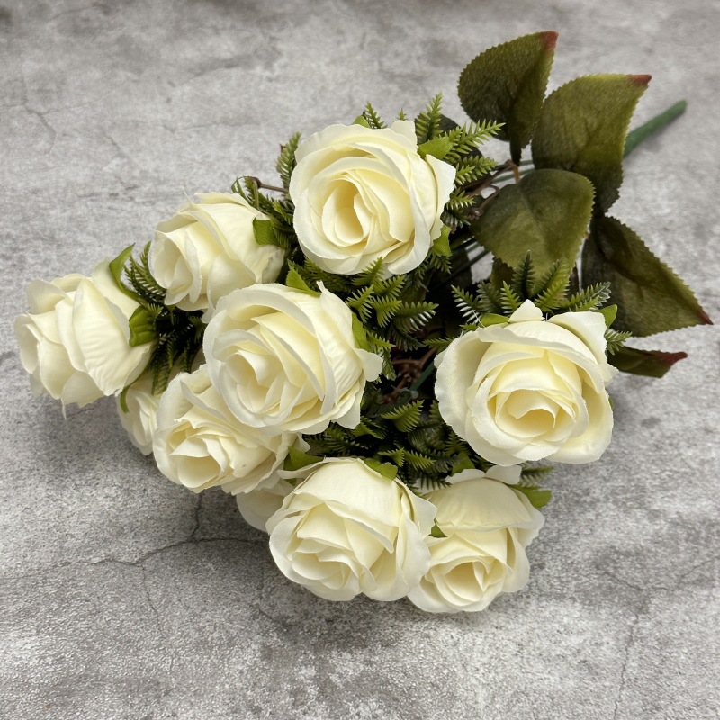 Ramo de peonías artificiales de otoño, decoración para bodas en casa, accesorios de fotografía de rosas hechos a mano, venta al por mayor de flores artificiales.