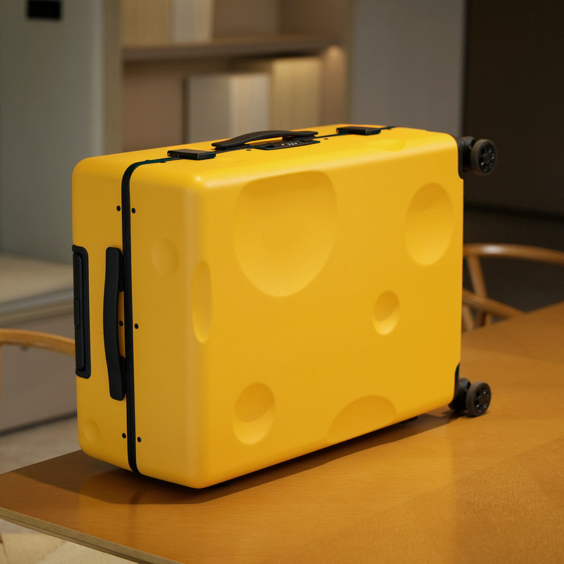 New Cheese Luggage for Men and Women Students Lightweight Cute Password Box 20-inch Cabin Box 24 High Color Value Travel New Cheese Luggage for Men and Women Students Lightweight Cute Password Box 20-inch Cabin Box 24 High Color Value Travel