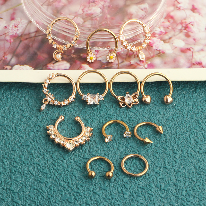 Labret piercing jewelry detail image