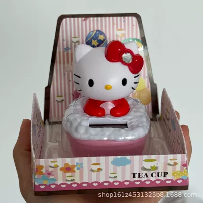 Car ornaments: interior decoration, car dashboard - 101011-solar-powered-nodding-ornament-red-bathing-kt