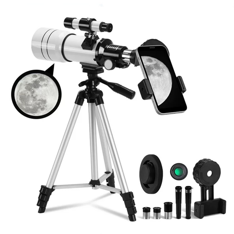 Mayorista 30070 telescopio astronómico HD observación de la luna, el cielo y la tierra de doble propósito telescopio de gran apertura regalo para niños transfronterizos