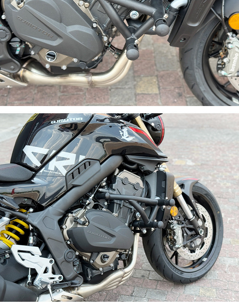 Suitable for Chasing 600Rs Spring Head Bumper, Aluminum Alloy Spring Head, Carbon Steel Guard Bar, Anti-Fall Competition Bar Modification Parts