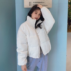 欧美宽松羽绒棉服女2025年新款冬装短款棉袄灯芯绒面包服冬季外套