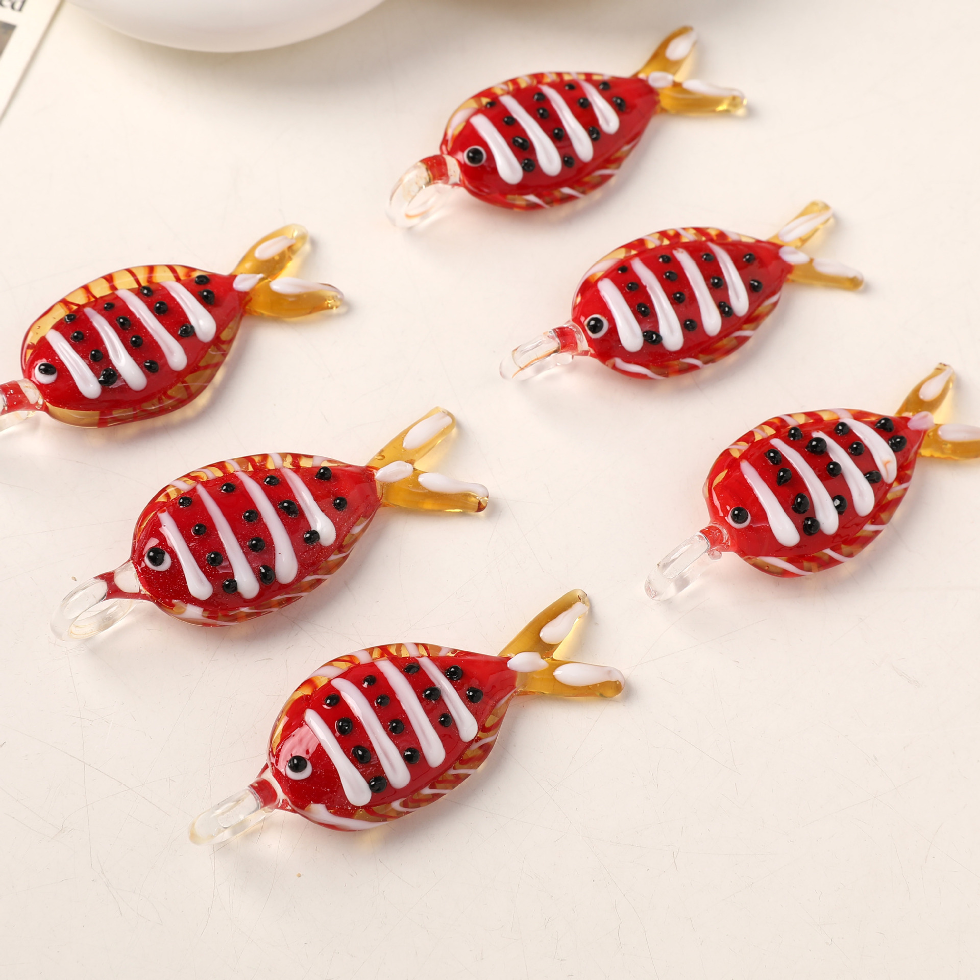 1 Piece Quantity 1 Piece Glass Fish Pendant DIY Jewelry Accessories