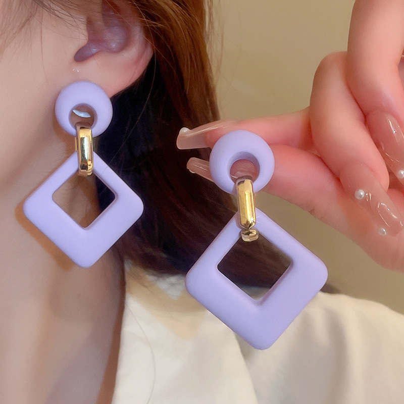 1 Pair Basic Modern Style Geometric Arylic Drop Earrings display picture 6