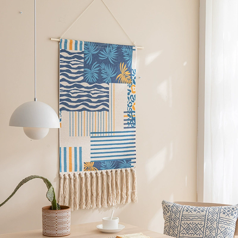 Гобелен скандинавский богемный тканый ручной работы из хлопка и льна, подвесная живопись, фон для спальни, гобелен, украшение комнаты B & B