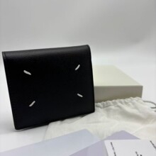 头层牛皮双折钱包 四角缝线男女通用钱夹 简约多功能卡包零钱包