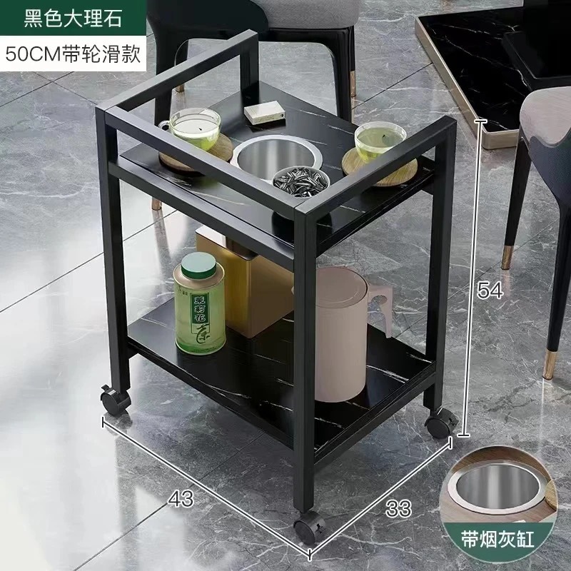 木制款麻将馆茶杯架客厅麻将桌可移动小茶几卧室落地正方形置物架|undefined