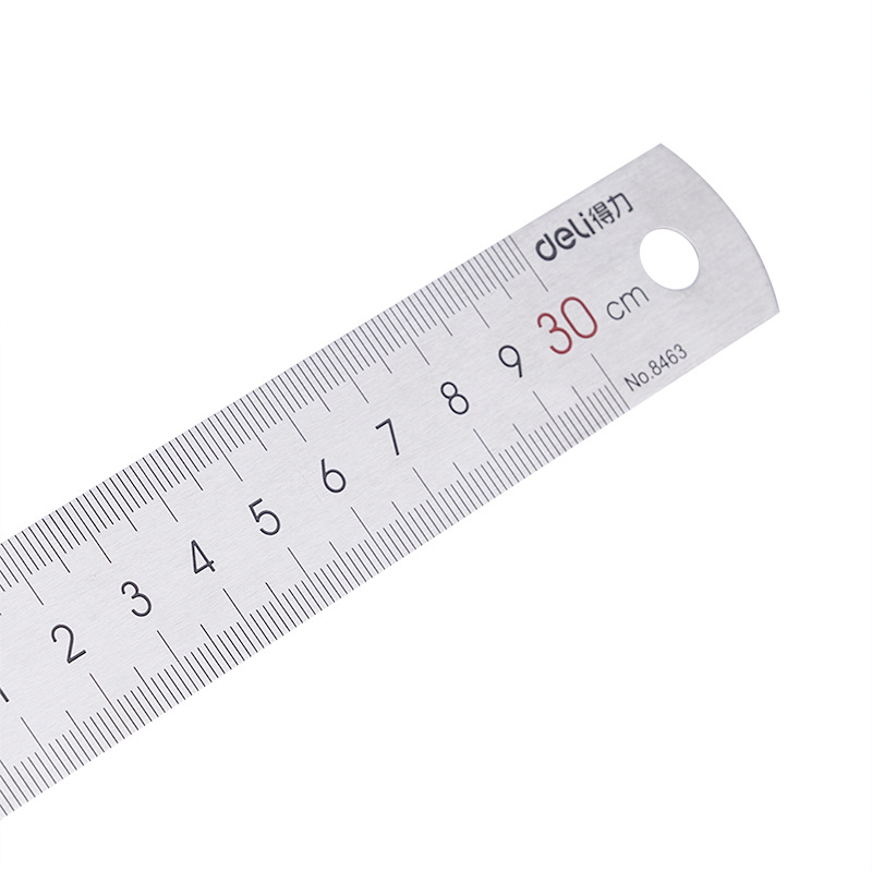 Get reliable 8463 steel ruler stainless steel ruler steel ruler iron ruler 30cm scale ruler centimeter measuring stationery metal