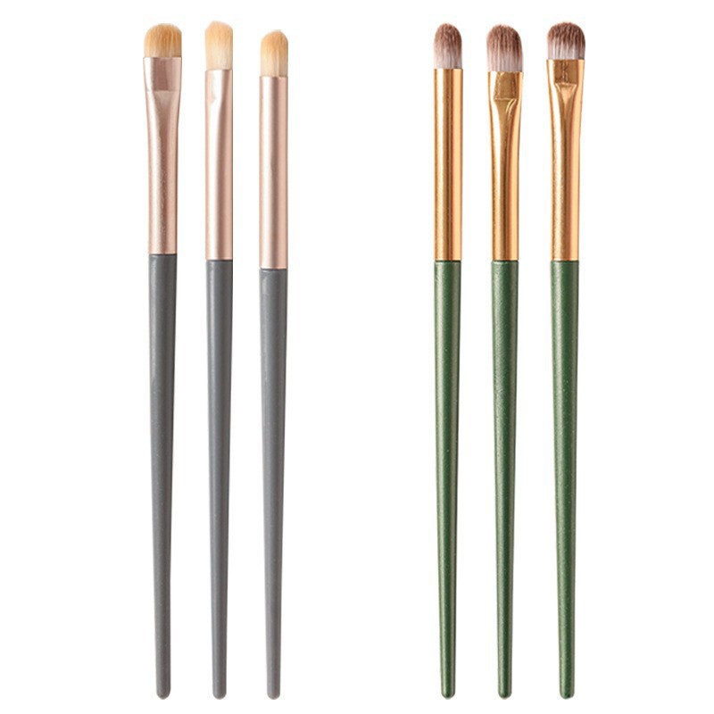 Floral Blue Bridge 3-Piece Eye Shadow Brush Set Eye Detail Brush Eye Shadow Eyeliner Foundation Makeup Brush Beginner Tool