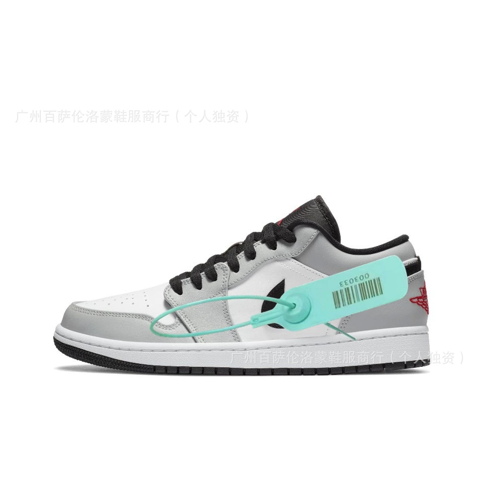 Aj1 top layer leather-smoke gray