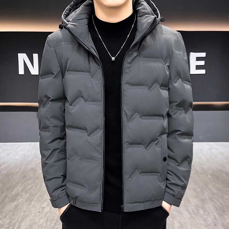 Chaqueta de pluma transfronteriza para hombres con capuzas de invierno más gruesas y cálidas nuevas chaquetas de moda para hombres casuales versátiles chaquetas de ropa de hombre image 8
