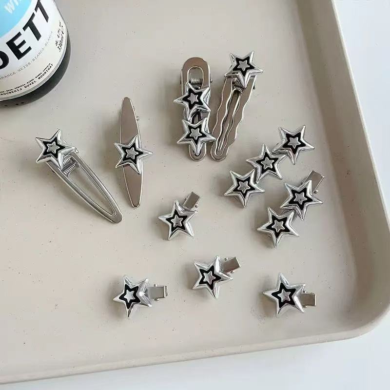 Fermaglio per capelli a forma di stella in metallo per frangia_voghion.com