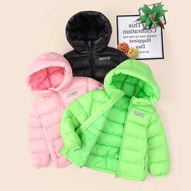 儿童轻薄款保暖棉服糖果色可爱休闲外套韩版男女同款保暖上衣