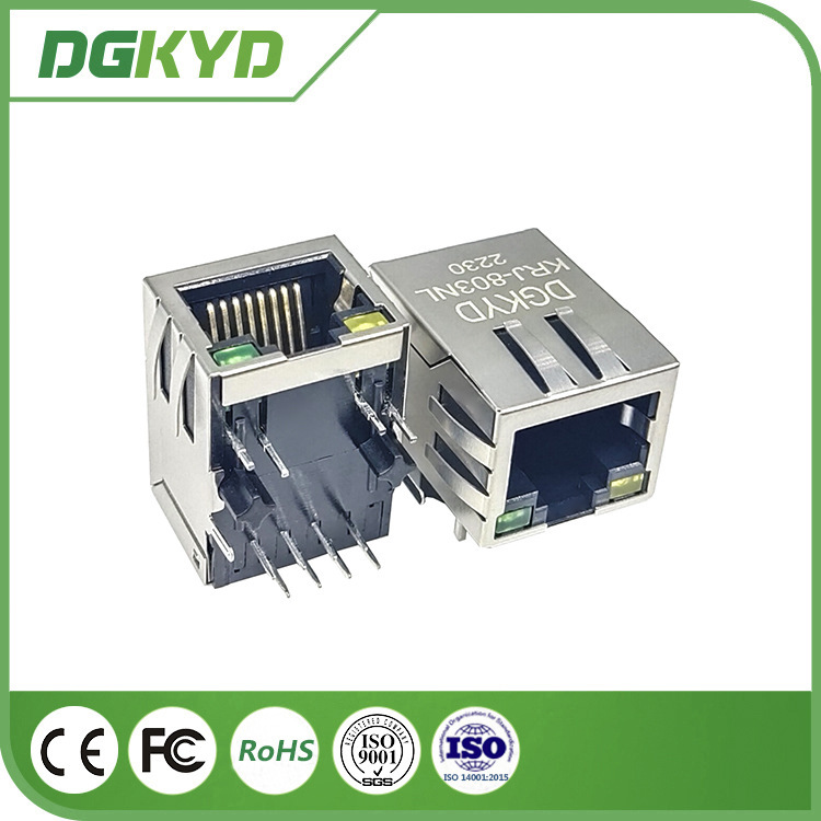 KRJ-803NL Rj45 Connector 8P8c 1 Port Connector 100m Ethernet Filter POE KRJ-803NL Rj45 Connector 8P8c 1 Port Connector 100m Ethernet Filter POE