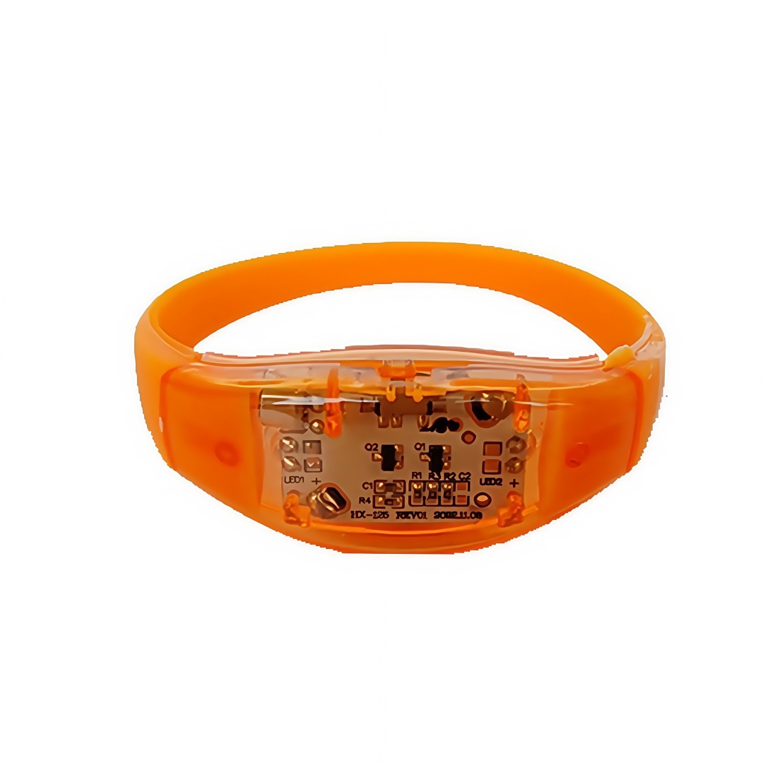 Silicone control acústico inducción LED fluorescente barra de luz nocturna pulsera de apoyo proveedor directo