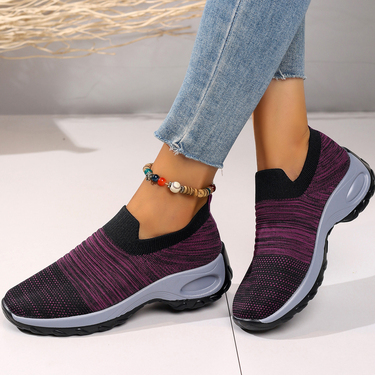 Femmes Décontractée Couleur Unie Bout Rond Chaussures Décontractées display picture 1