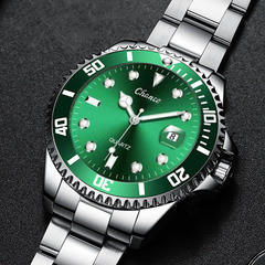 Green Water Monster Water Ghost Calendar Fashion Luminous Watch Men's Live Business Steel Belt Fully Automatic Non-Mechanical Men's Quartz Watch