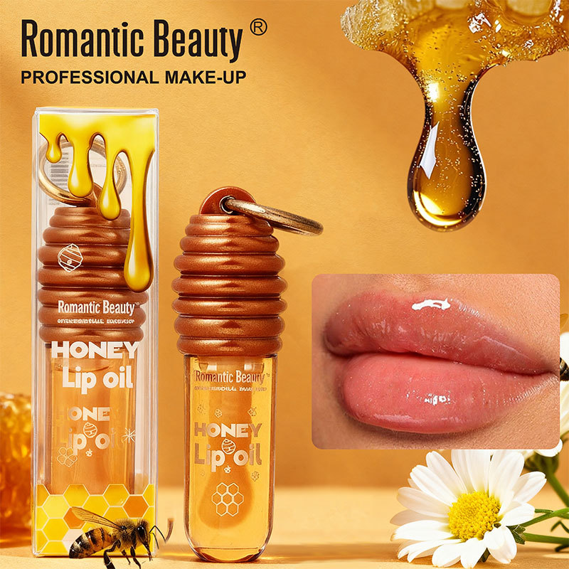 Transfronterizo brasileño miel lipstick humectante lápiz labial espejo esmalte labial de abeja con botón de hebilla nuevo lipstick