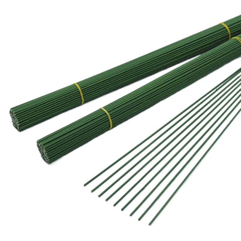 Искусственная Цветочная ветка, покрытая клеем № 2, цветочный столб 40 см, зеленый проволочный столб, Цветочная композиция, цветочный столб, DIY букет роз, специальный цветочный столб