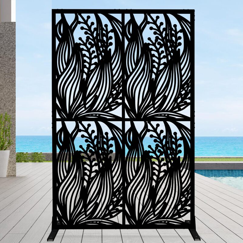 Metal Privacy Screen Outdoor Decorative Partition Privacy Fence Laser-Cut Carved Fence Foreign Trade Amazon a Metal Privacy Screen Outdoor Decorative Partition Privacy Fence Laser-Cut Carved Fence Foreign Trade Amazon a