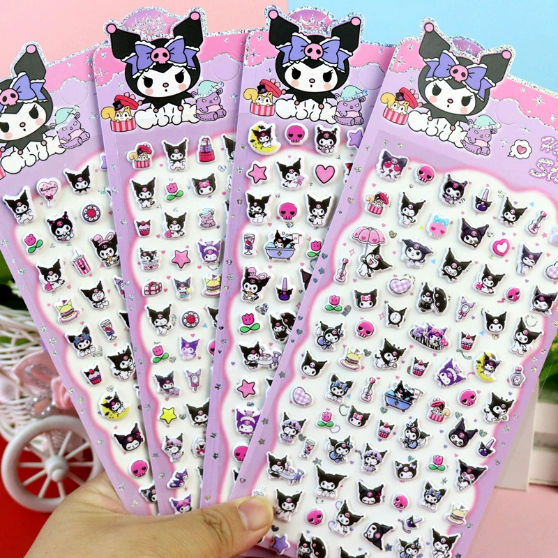 Sanrio, детский мультяшный динозавр, наклейка, панда